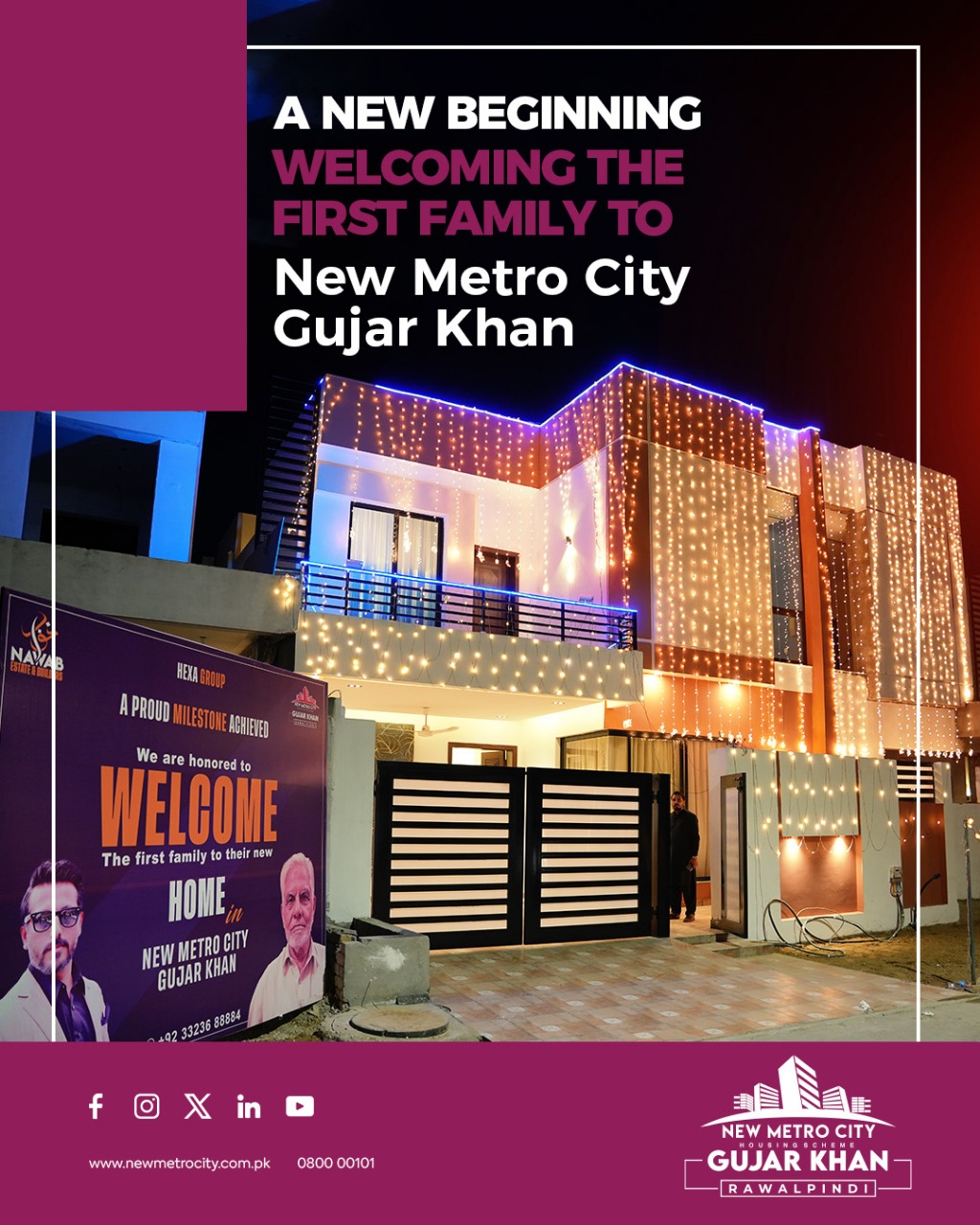 First Family Moves into New Metro City Gujar Khan