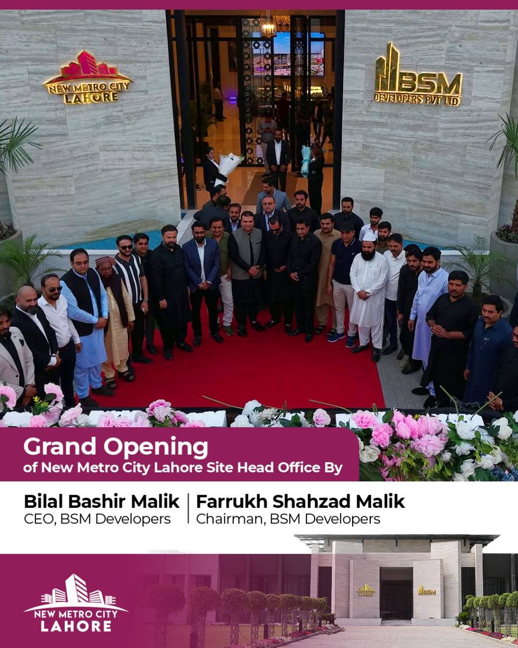 iamge 14: 𝐆𝐫𝐚𝐧𝐝 𝐎𝐩𝐞𝐧𝐢𝐧𝐠 𝐨𝐟 𝐍𝐞𝐰 𝐌𝐞𝐭𝐫𝐨 𝐂𝐢𝐭𝐲 𝐋𝐚𝐡𝐨𝐫𝐞 𝐒𝐢𝐭𝐞 𝐇𝐞𝐚𝐝 𝐎𝐟𝐟𝐢𝐜𝐞