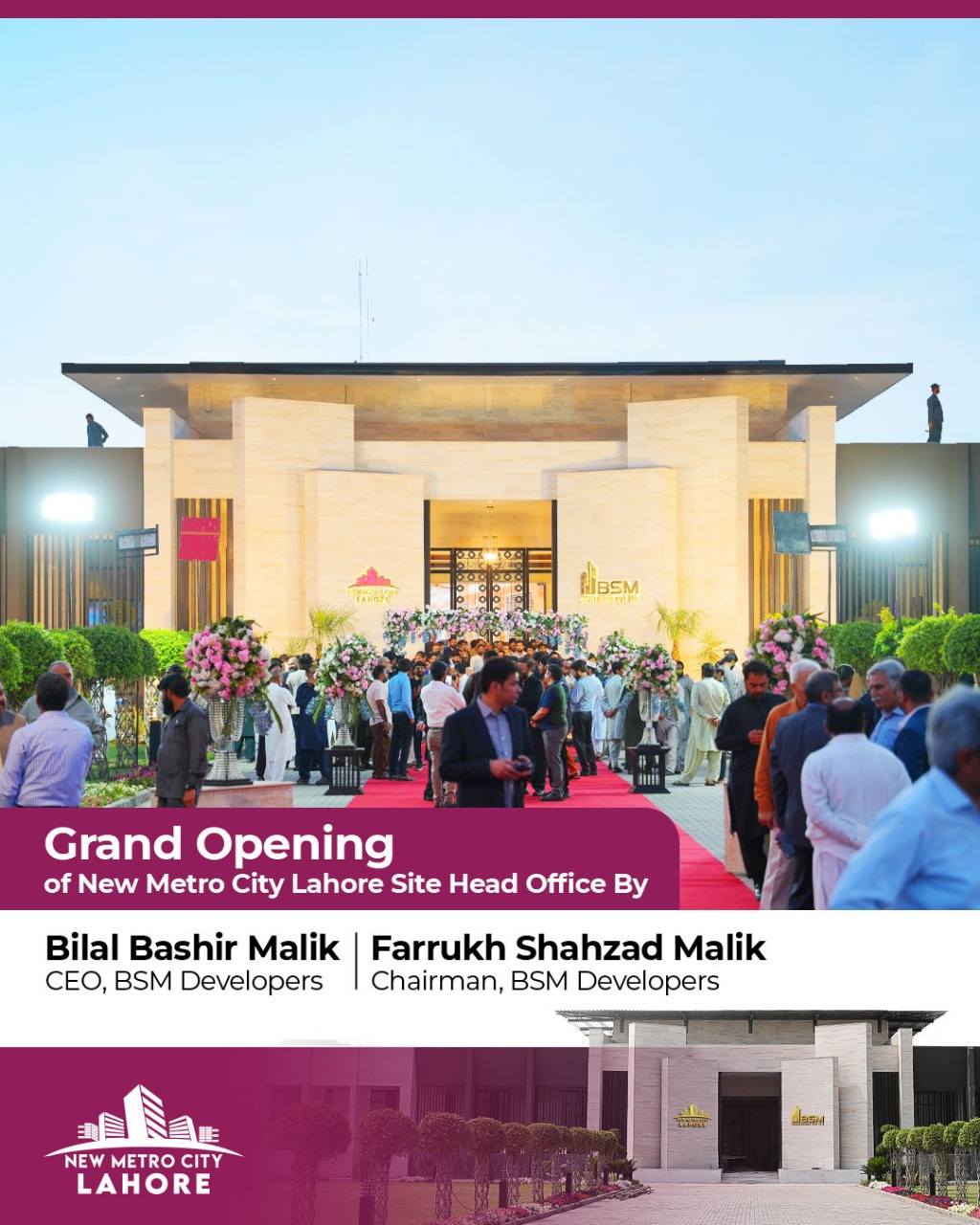 iamge 17: 𝐆𝐫𝐚𝐧𝐝 𝐎𝐩𝐞𝐧𝐢𝐧𝐠 𝐨𝐟 𝐍𝐞𝐰 𝐌𝐞𝐭𝐫𝐨 𝐂𝐢𝐭𝐲 𝐋𝐚𝐡𝐨𝐫𝐞 𝐒𝐢𝐭𝐞 𝐇𝐞𝐚𝐝 𝐎𝐟𝐟𝐢𝐜𝐞