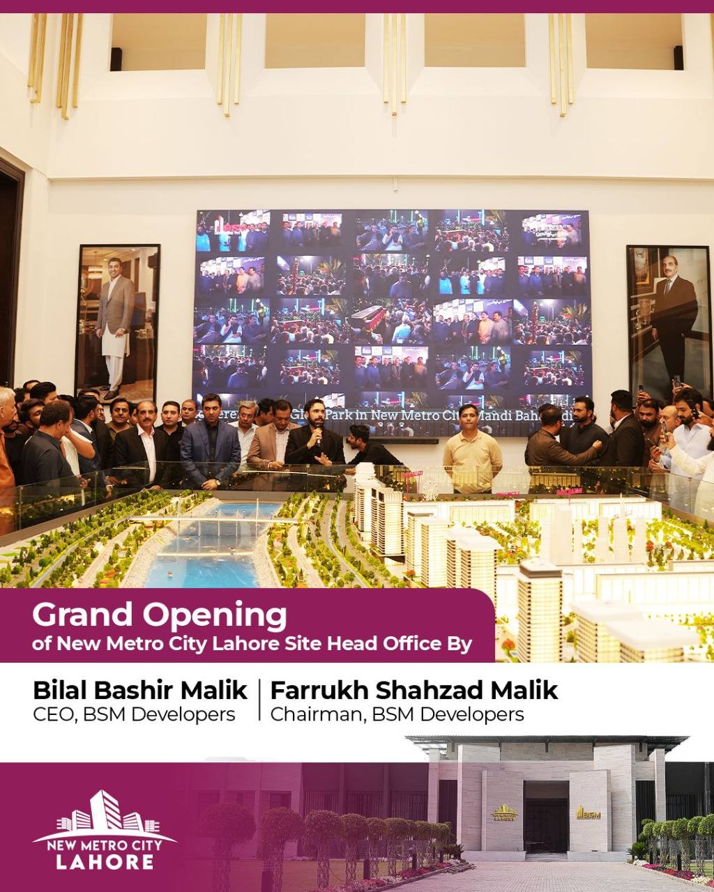 iamge 8: 𝐆𝐫𝐚𝐧𝐝 𝐎𝐩𝐞𝐧𝐢𝐧𝐠 𝐨𝐟 𝐍𝐞𝐰 𝐌𝐞𝐭𝐫𝐨 𝐂𝐢𝐭𝐲 𝐋𝐚𝐡𝐨𝐫𝐞 𝐒𝐢𝐭𝐞 𝐇𝐞𝐚𝐝 𝐎𝐟𝐟𝐢𝐜𝐞