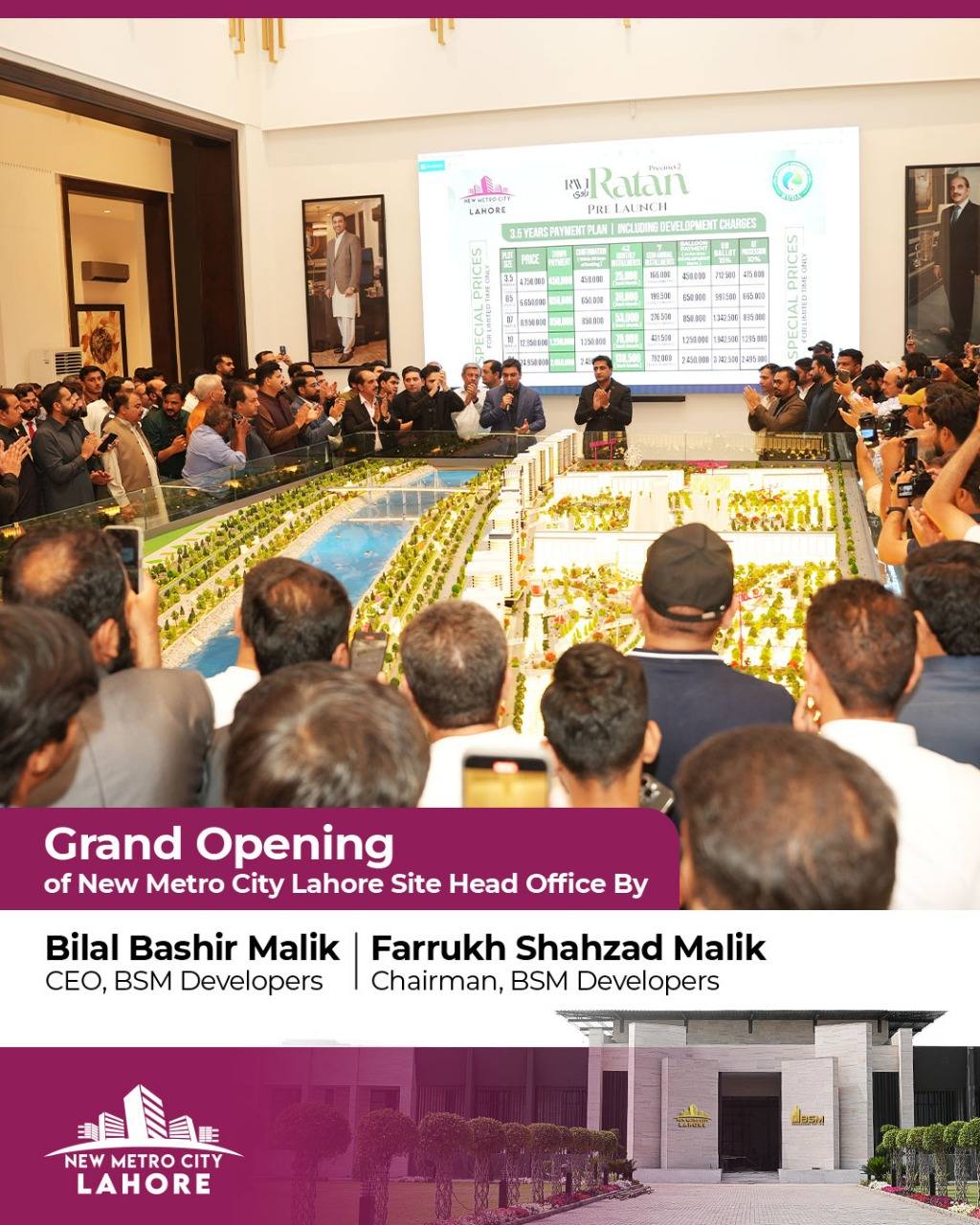 iamge 7: 𝐆𝐫𝐚𝐧𝐝 𝐎𝐩𝐞𝐧𝐢𝐧𝐠 𝐨𝐟 𝐍𝐞𝐰 𝐌𝐞𝐭𝐫𝐨 𝐂𝐢𝐭𝐲 𝐋𝐚𝐡𝐨𝐫𝐞 𝐒𝐢𝐭𝐞 𝐇𝐞𝐚𝐝 𝐎𝐟𝐟𝐢𝐜𝐞