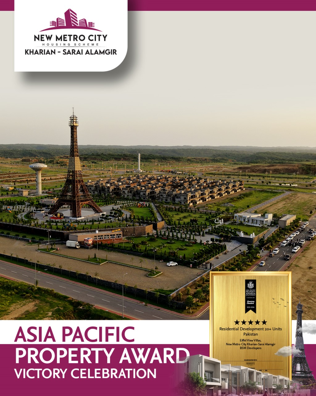 iamge 7: Victory at the Asia Pacific Property Awards for New Metro City Kharian – Sarai Alamgir