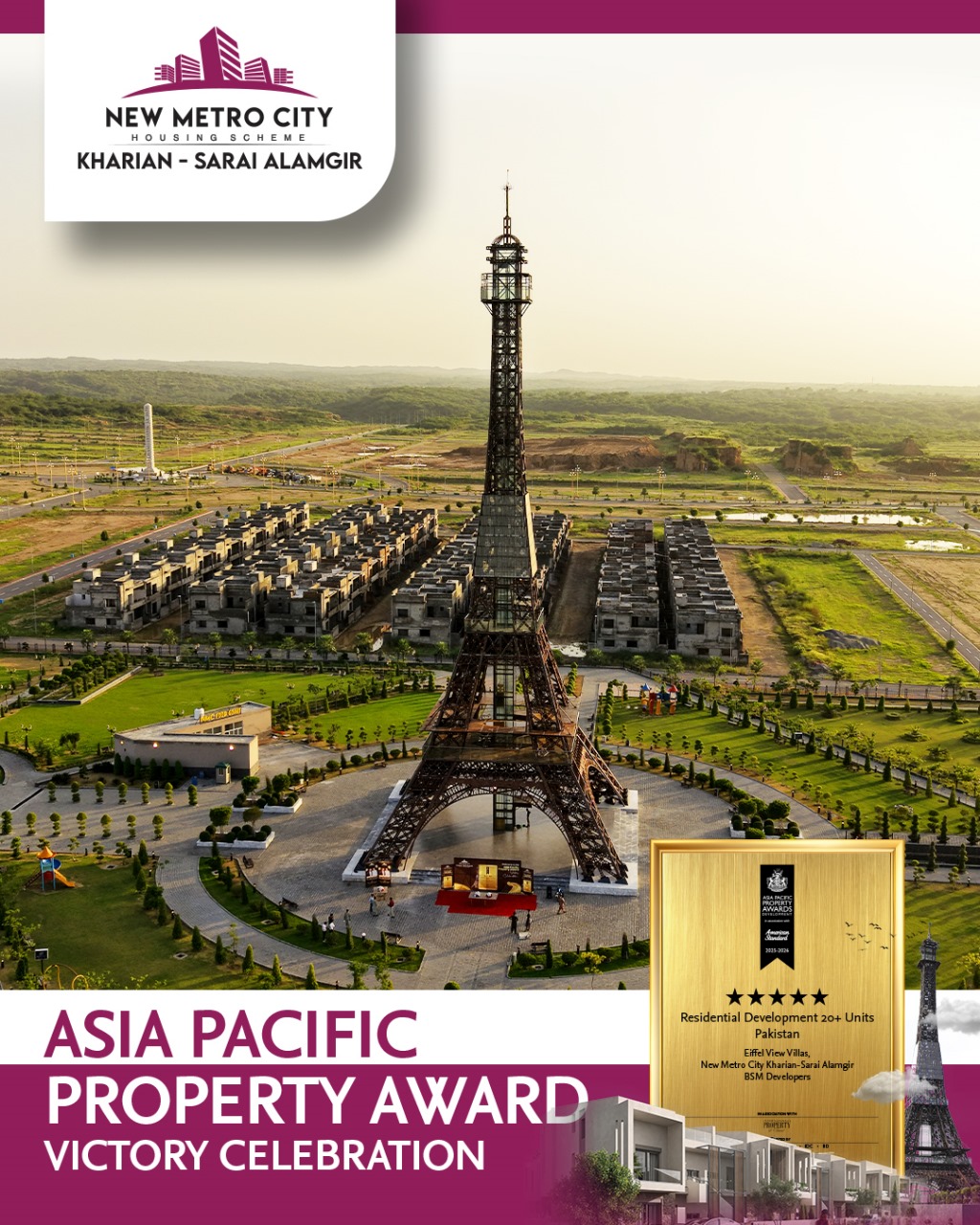 iamge 11: Victory at the Asia Pacific Property Awards for New Metro City Kharian – Sarai Alamgir